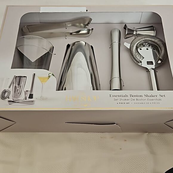 The Bar Shop By Ciroa Essentials Boston Shaker Set 6 Piece Set Silver - Picture 10 of 16